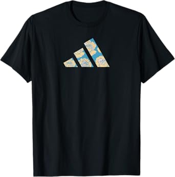 adidas Badge of Sport Floral Three Bar Graphic T-Shirt