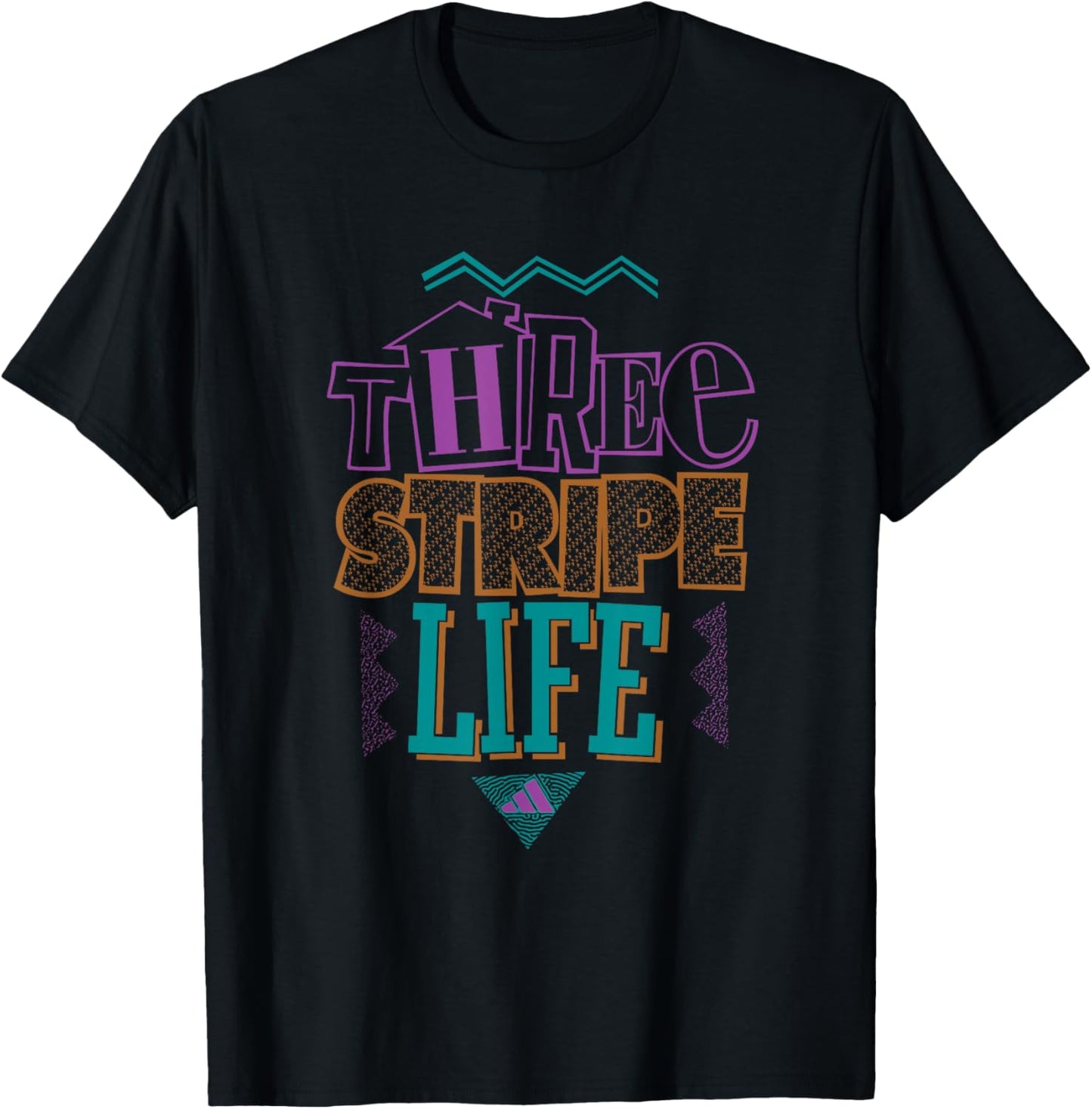 adidas Badge of Sport Three Stripe Life House Party Graphic T-Shirt
