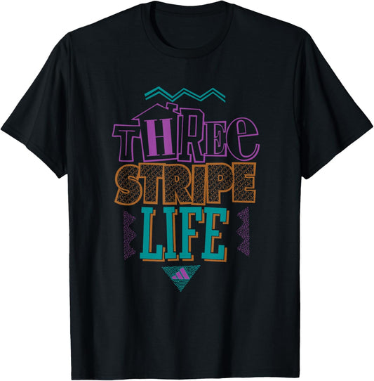 adidas Badge of Sport Three Stripe Life House Party Graphic T-Shirt