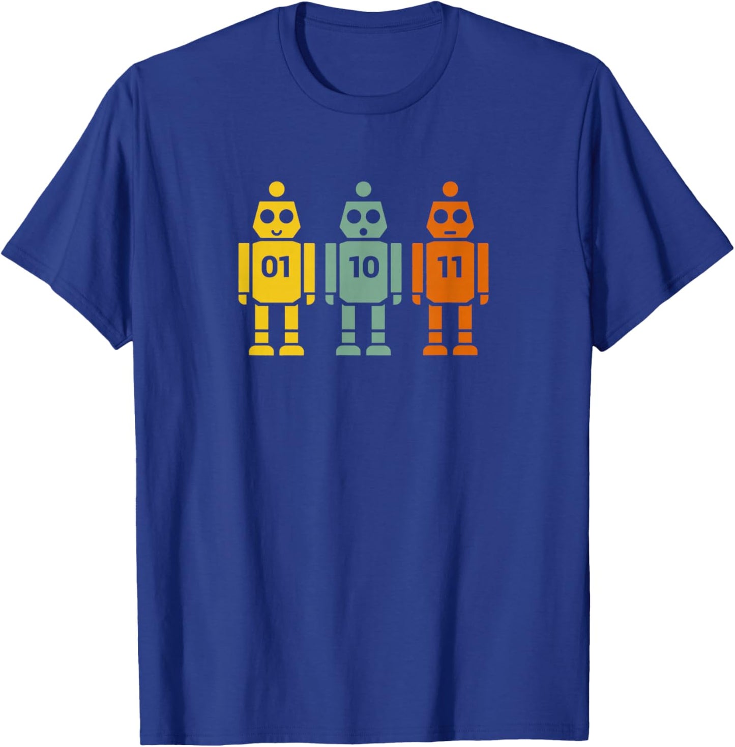 01 10 11 Robot T-Shirt - T-Shirt | Royal