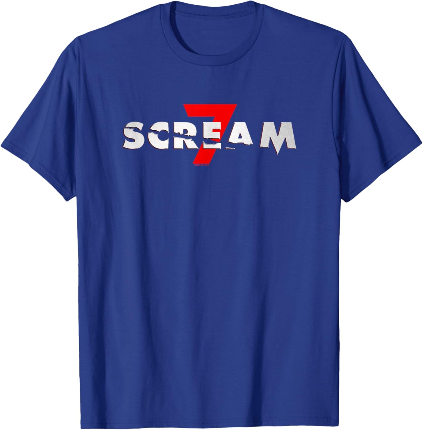 Scream 7 Logo Horror Movie T-Shirt - T-Shirt | Royal