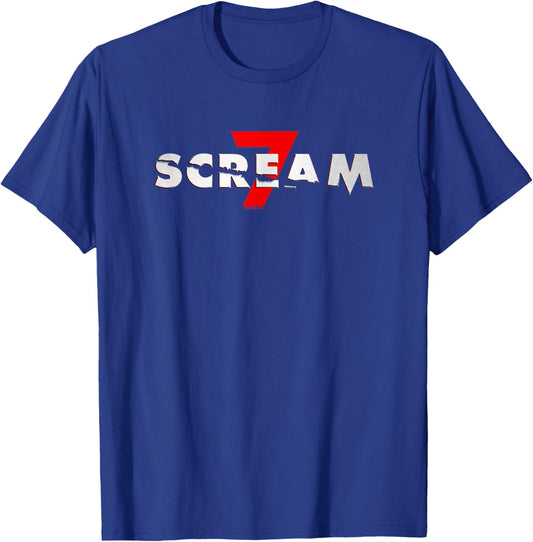 Scream 7 Logo Horror Movie T-Shirt - T-Shirt | Royal