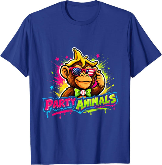 Party Animals Baseball Jersey T-Shirt - T-Shirt | Royal