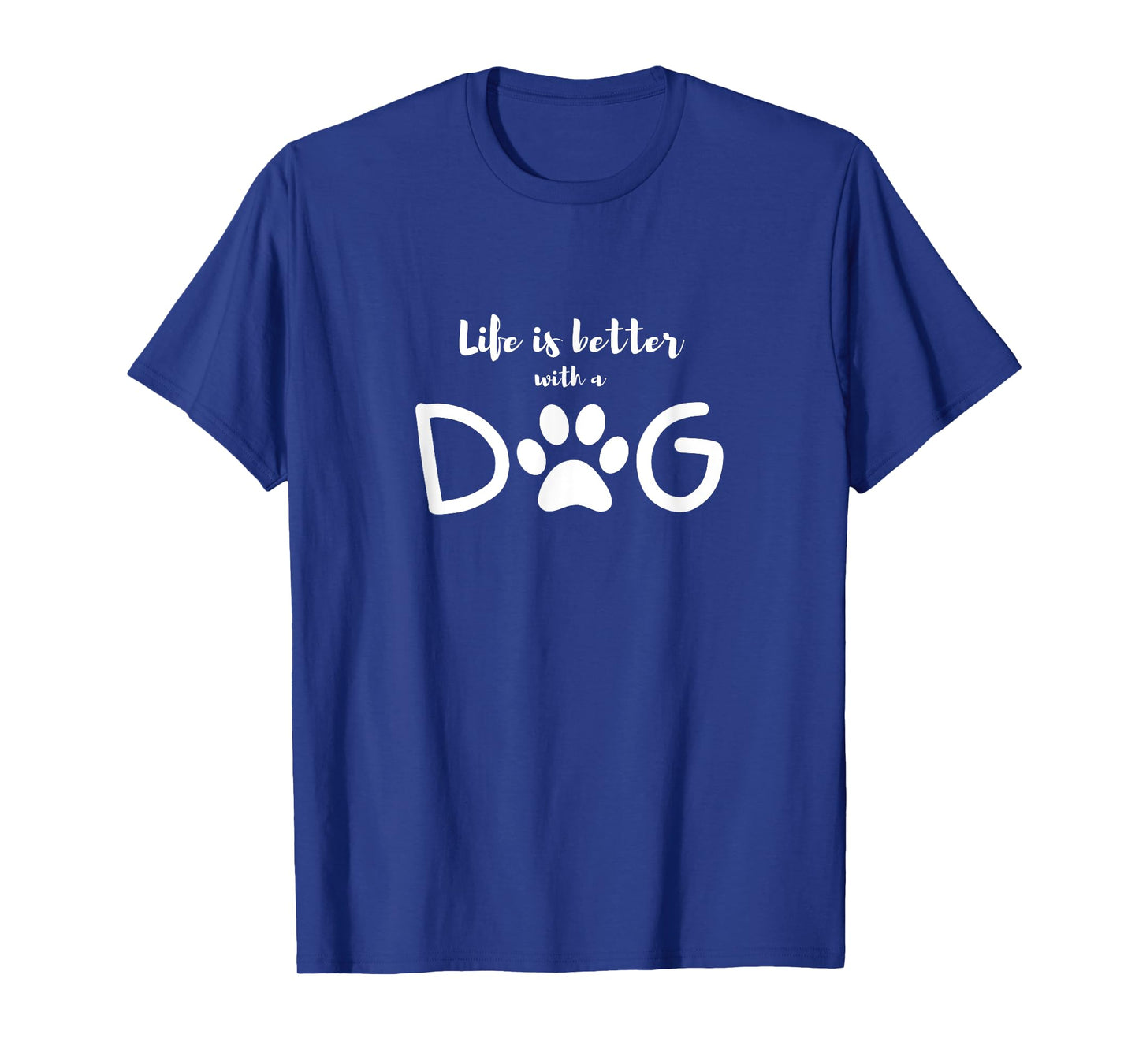 Culture Bloc Dog Lover, Life is Better with a Dog Unisex-Adults Black Small T-Shirt