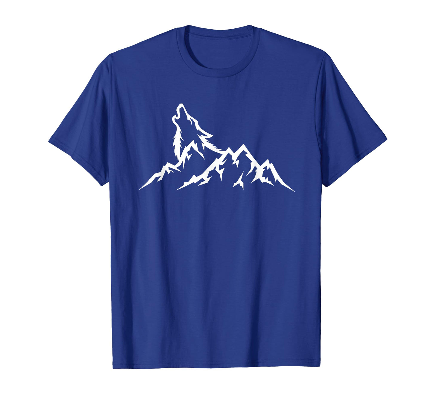 Wolf Mountain T-Shirt - Retro Wildlife Howling Wolf Nature T-Shirt