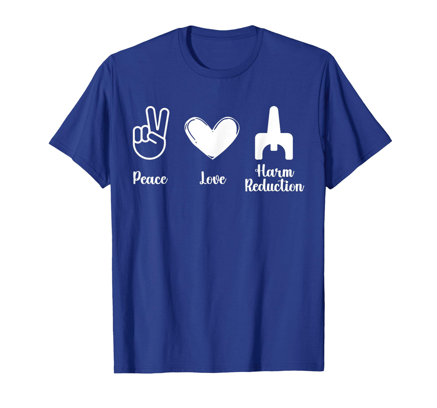 Retro Peace Love Harm Reduction Overdose Awareness Nurse T-Shirt