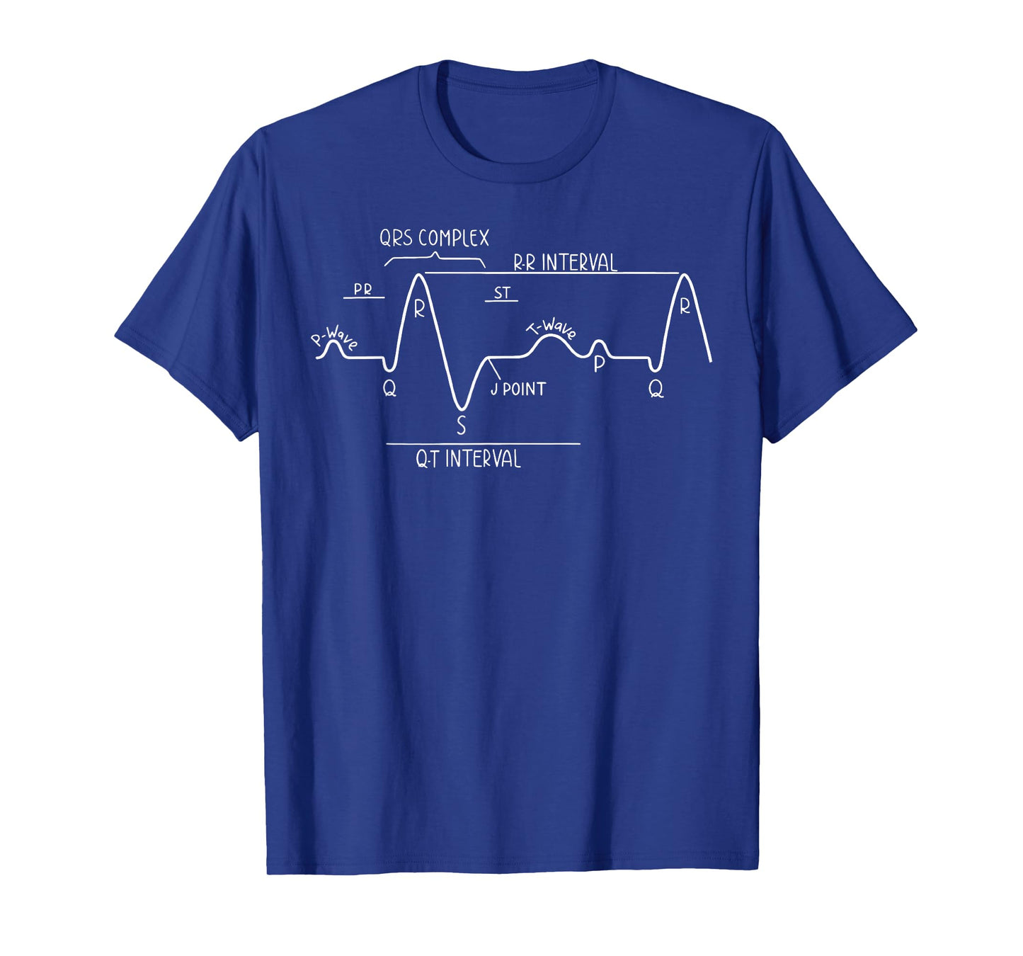 Hand Drawn Normal ECG EKG Electrocardiogram Heartbeat T-Shirt