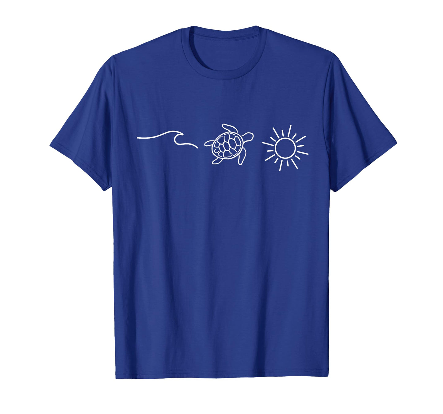 Minimal Turtle Sun Lover Ocean Wildlife Natural Sea Animals T-Shirt