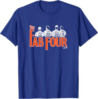 Lindor, Soto, Alonso, & Nimmo - Fab Four - New York Baseball T-Shirt