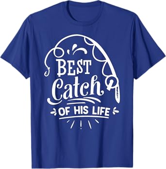One Lucky Fisherman Matching Couples Fishing T-Shirt