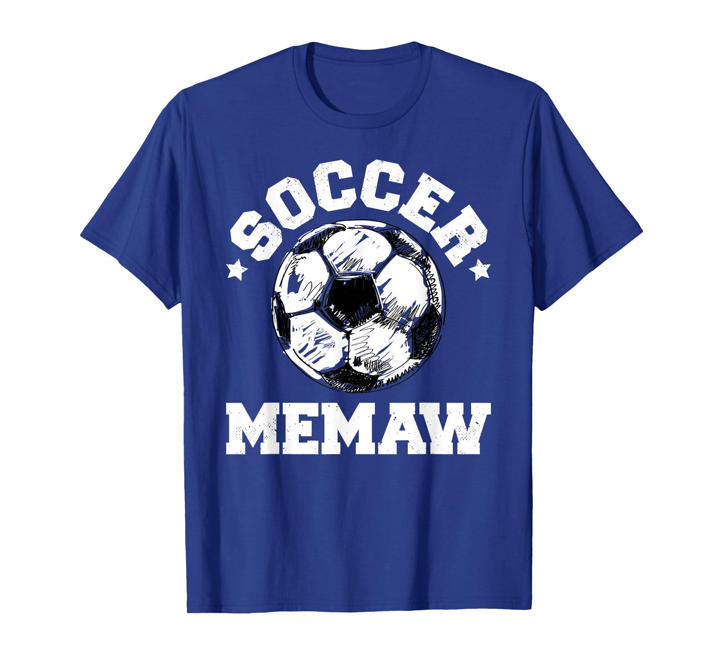 Soccer Memaw Soccer Ball Distressed Funny Soccer Memaw T-Shirt