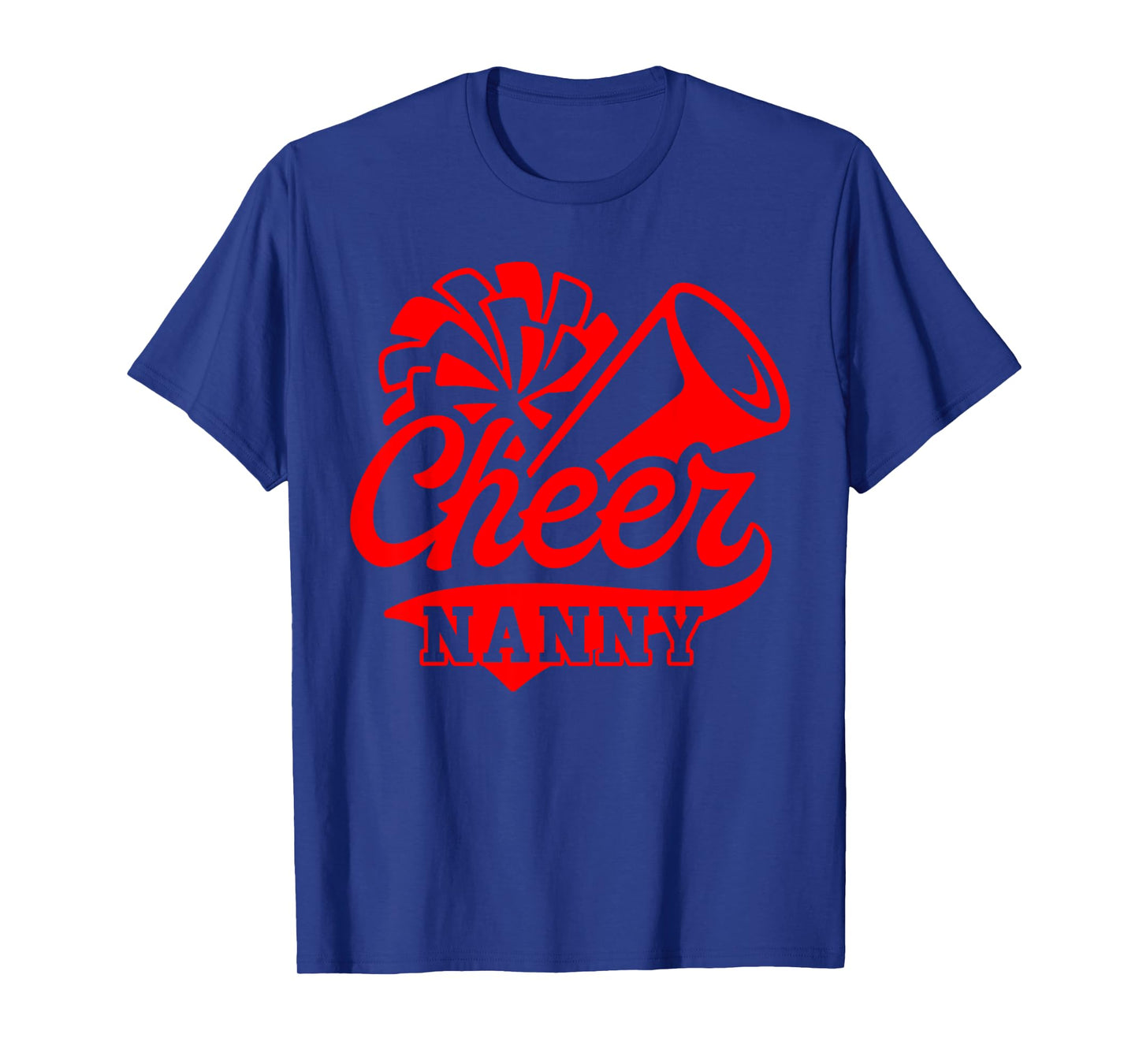 Cheer Nanny Biggest Fan Leopard Print Black And Red Pom Pom T-Shirt