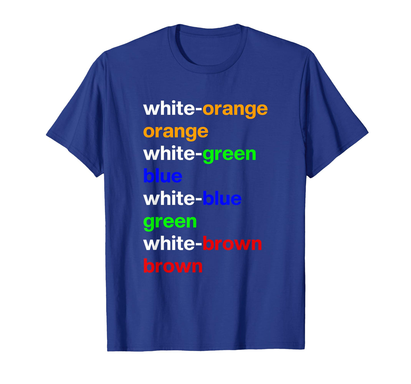 Network Engineer Ethernet Cable Color Code White Orange T-Shirt