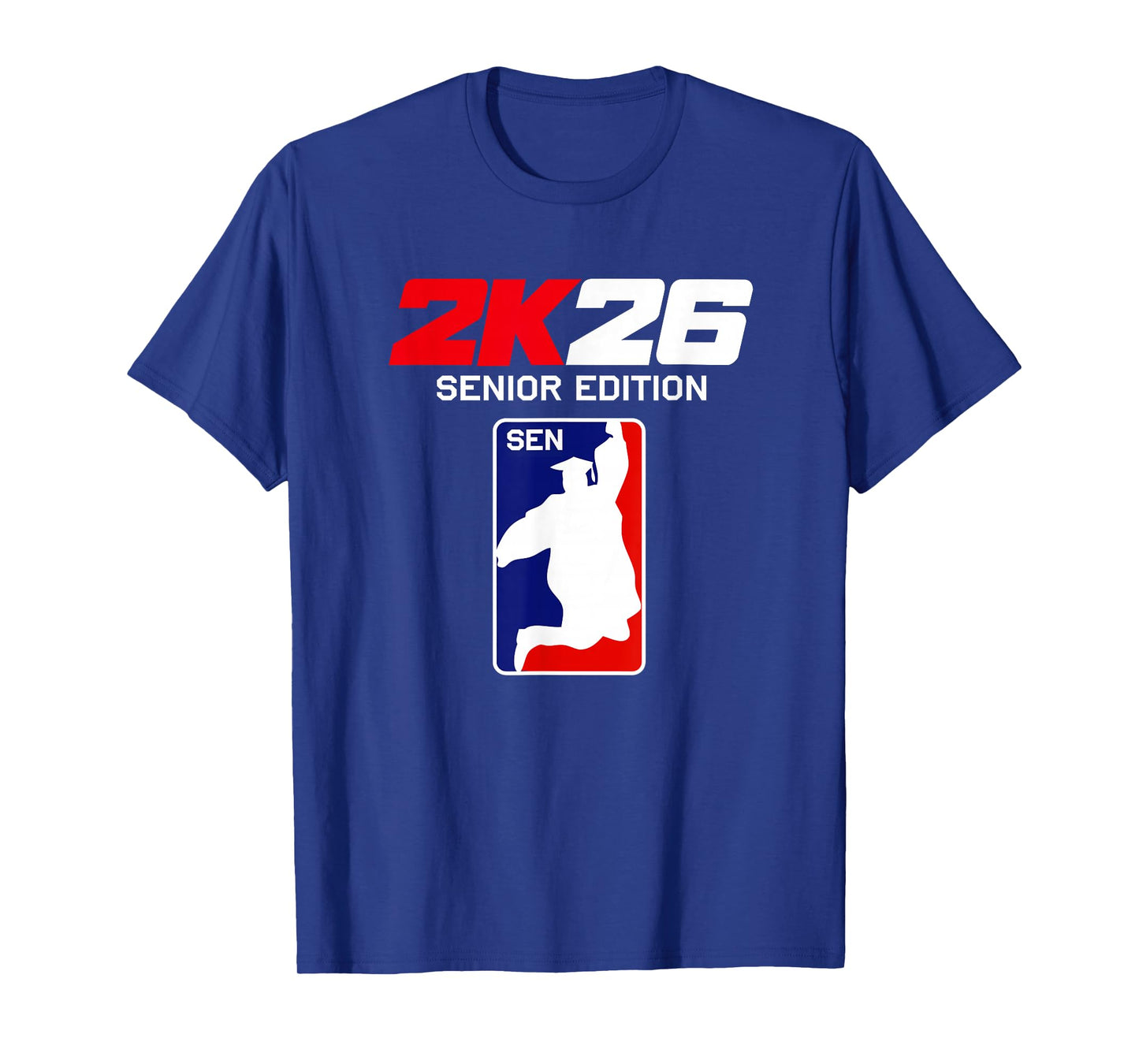 Class of 2026 Senior Year Gamer Style Basketball Grad T-Shirt