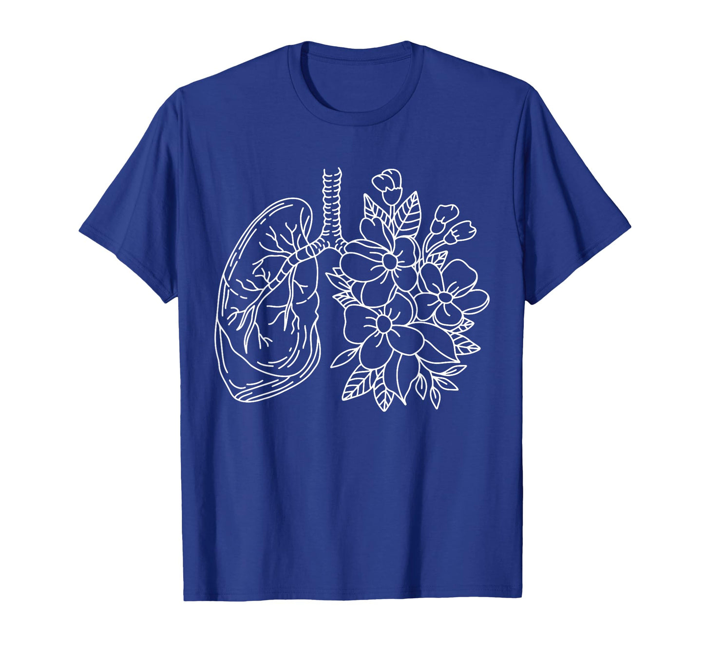 Floral Lungs Anatomical Lungs Medical Nurse T-Shirt