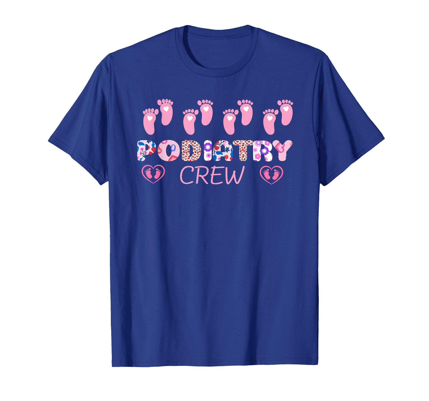Podiatry Crew Footprint Leopard Podiatrist Valentine's Day T-Shirt