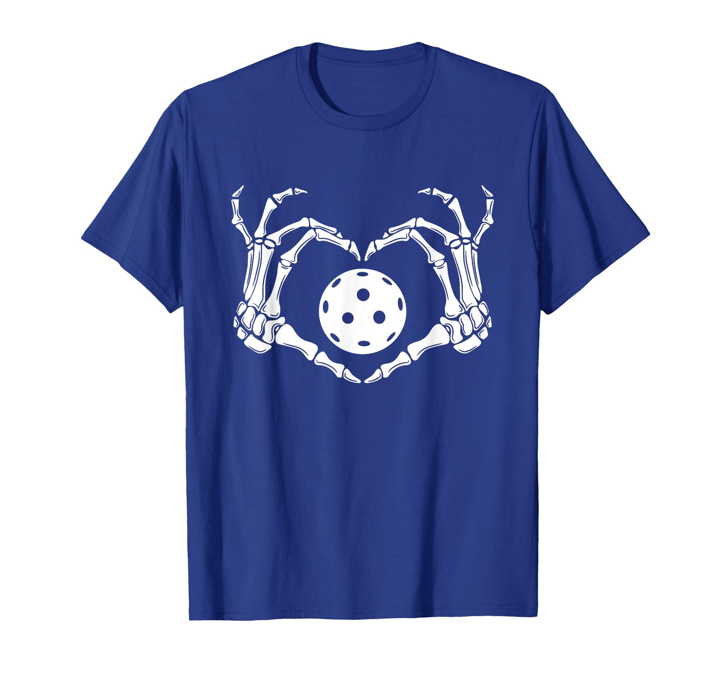 Halloween Pickleball Skeleton Heart Hands T-Shirt