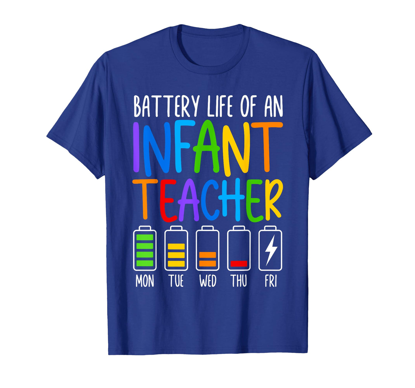 Battery Life Of A Infant Teacher Funny School Appreciation T-Shirt for Men Women