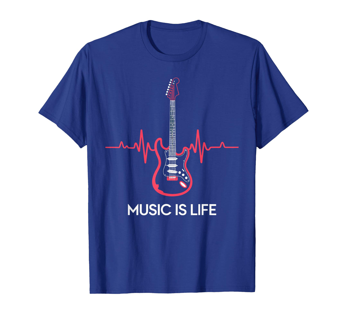 Music Is Life Guitar Heartbeat Pulse T-Shirt