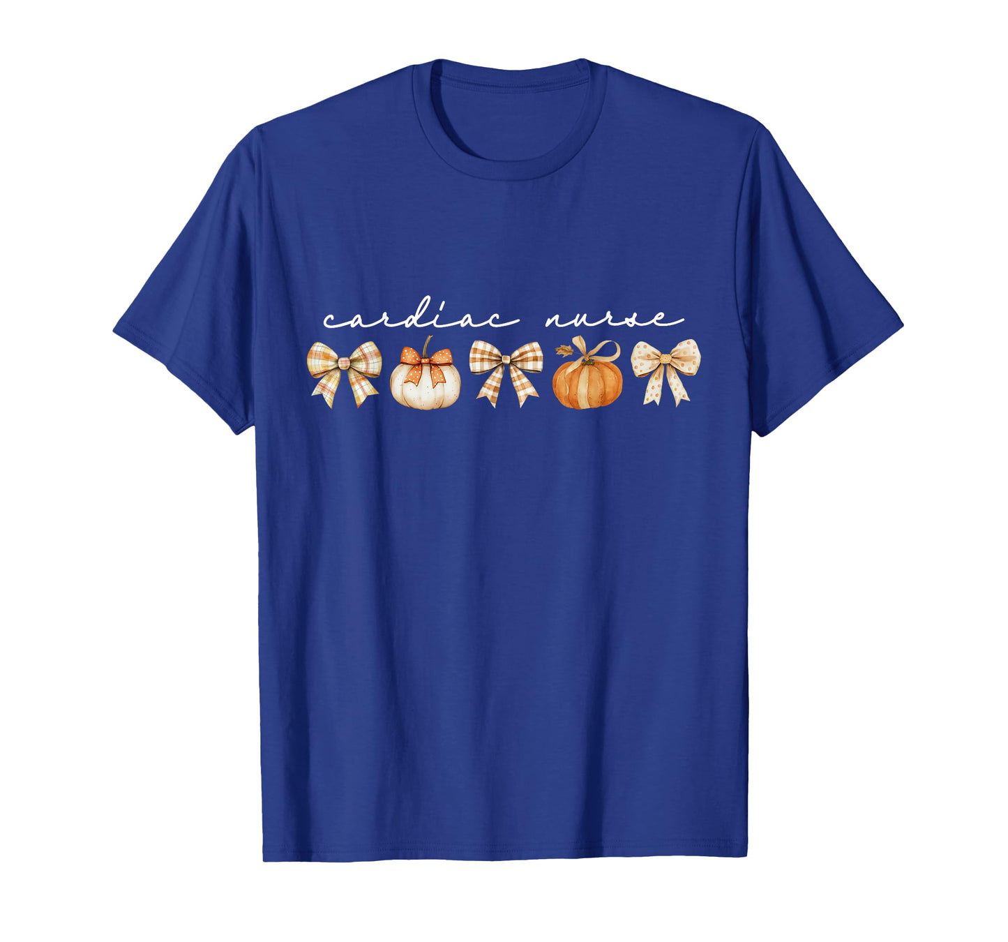 Cardiac Nurse Pumpkin Coquette Bow Fall CVICU Cardiology T-Shirt