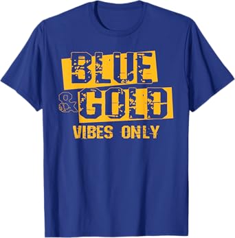 Blue and Gold Shirt Game Day Group Tee High School Football T-Shirt