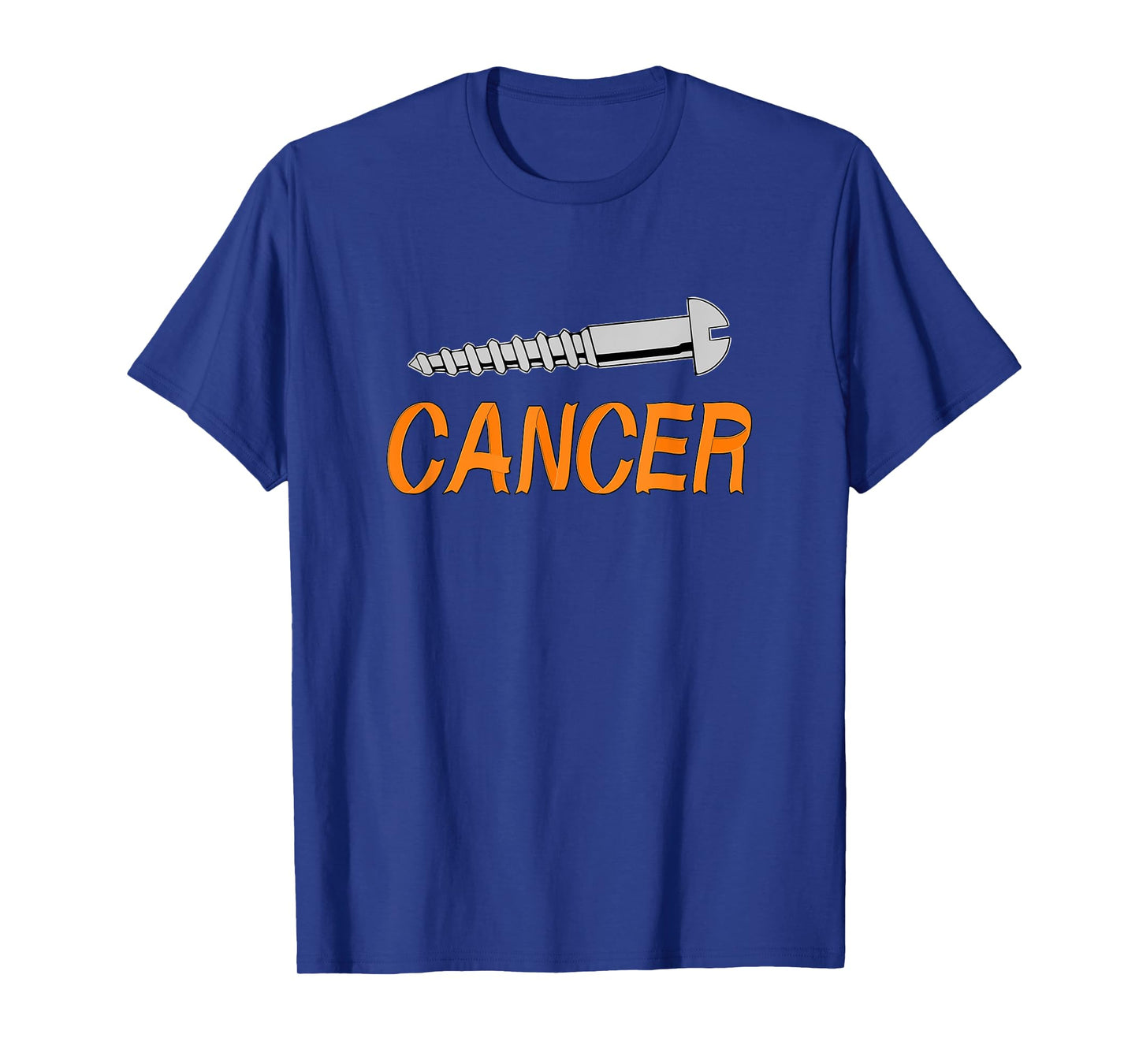 Screw Cancer - Screw and Orange Ribbon Letters T-Shirt