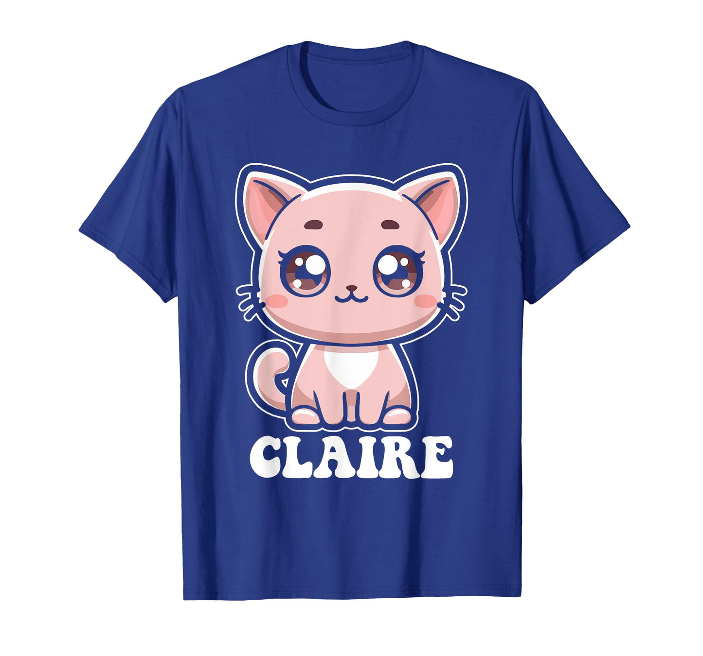 Claire Cute Cat Kitten Design for Girls Name Claire T-Shirt