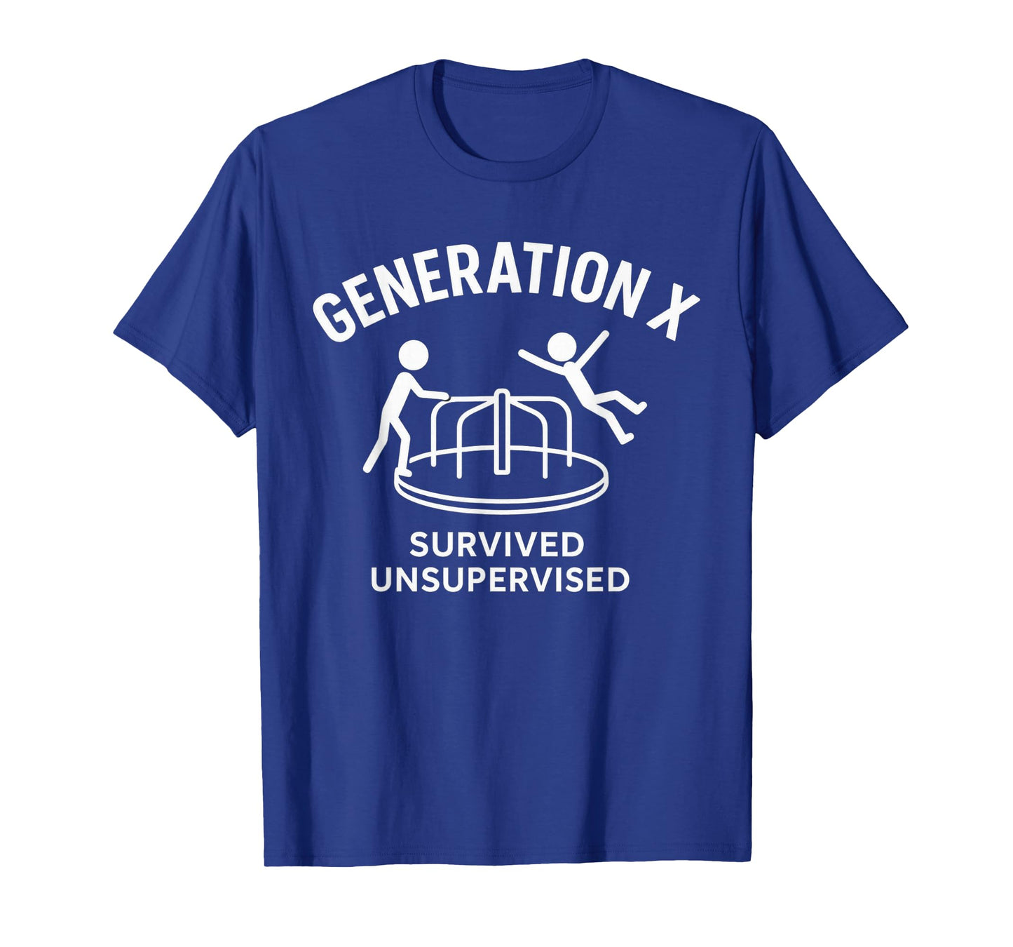 Funny Gen X Survived Unsupervised Men Women Graphic T-Shirt