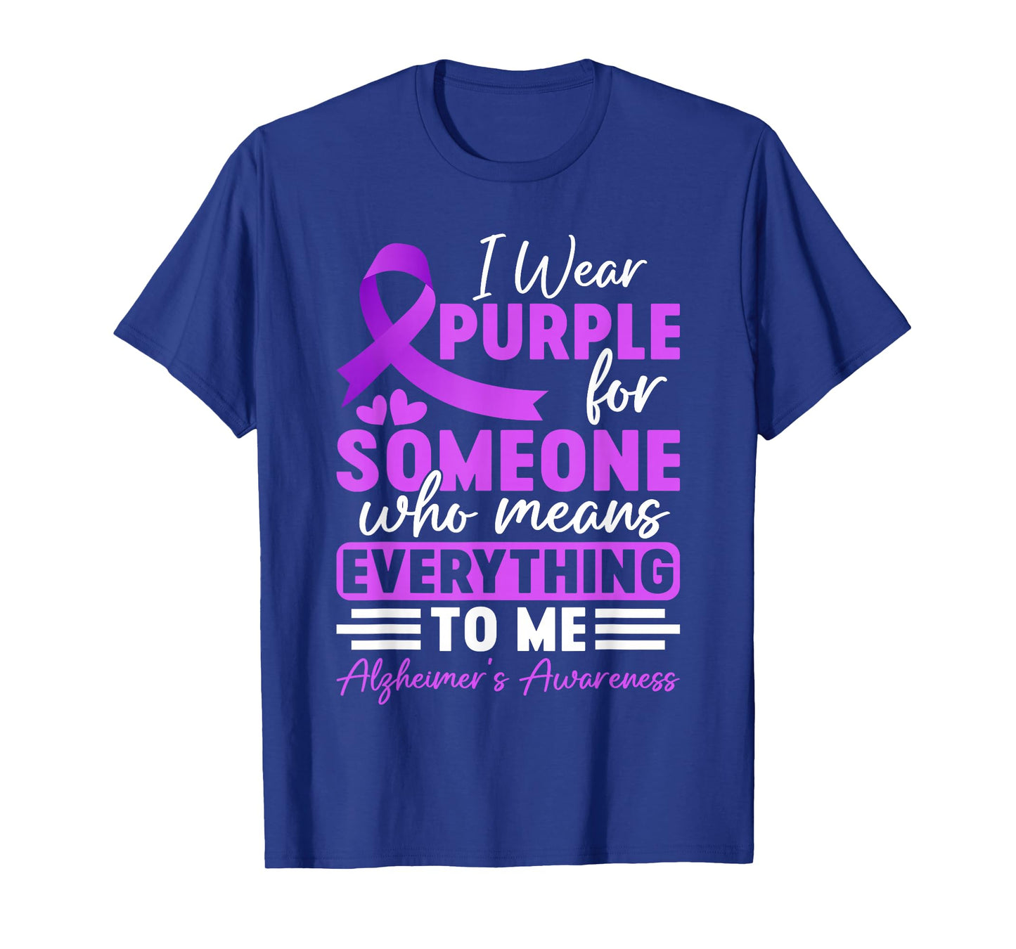 Alzheimer Frontotemporal Dementia Purple Ribbon Memory Loss T-Shirt