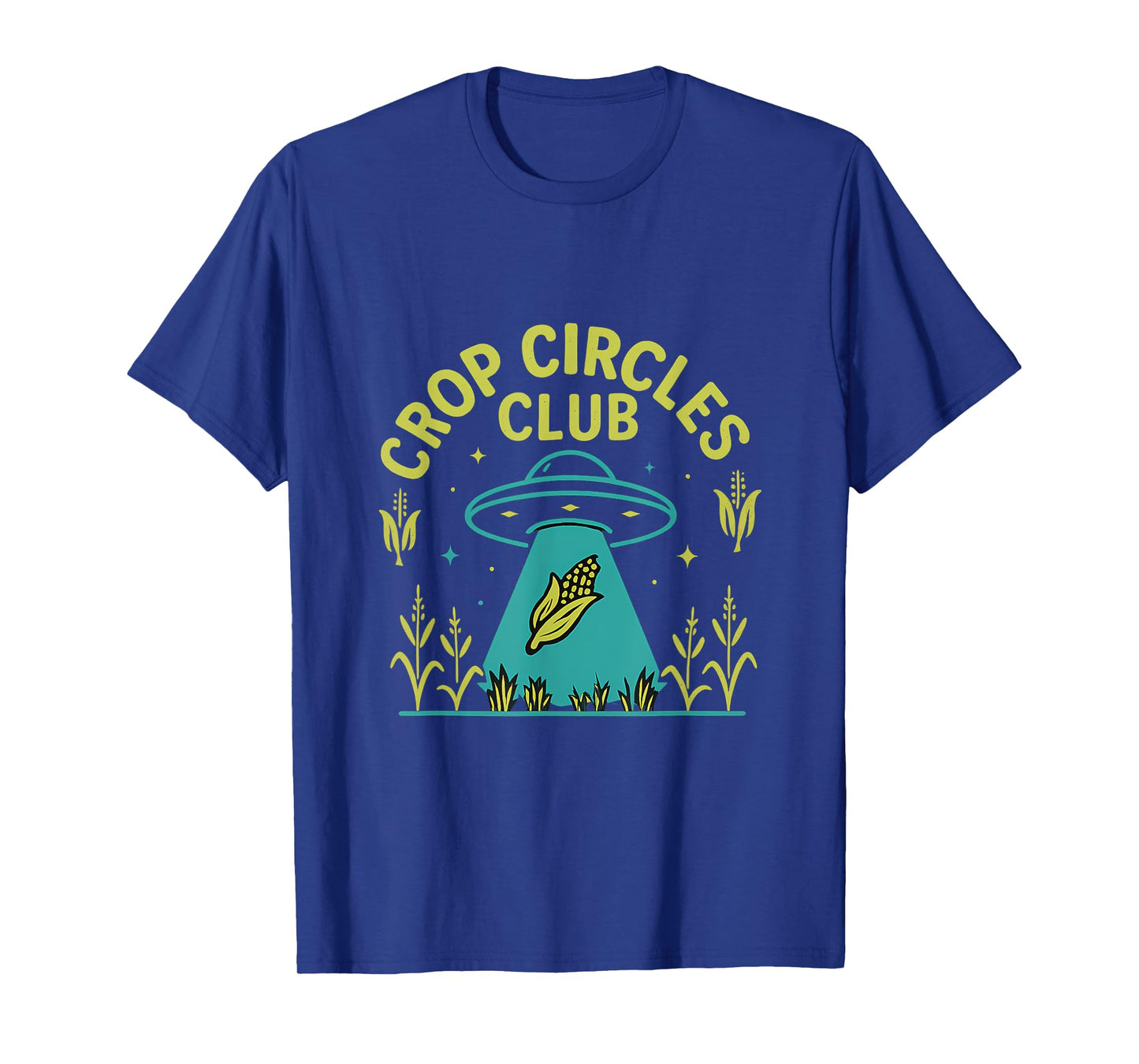 Crop Circles Club Alien UFO Corn Farm Humor Design T-Shirt