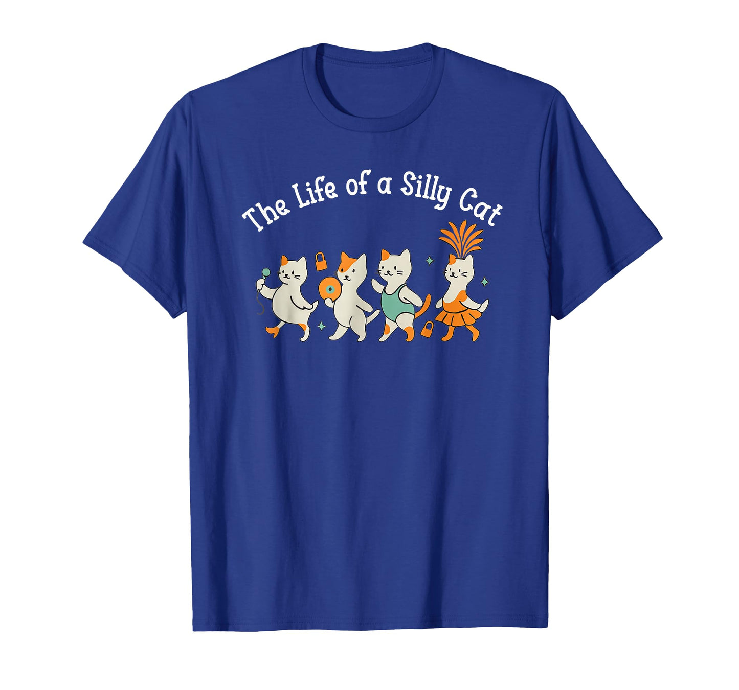 The Life of a Silly Cat Funny Trendy Meme Show Girl T-Shirt