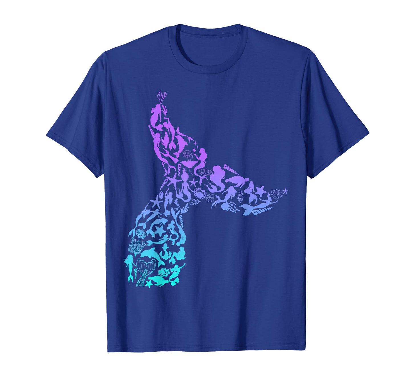 Girls Whale Mermaid Tail Fantasy Design Sea Ocean Themed T-Shirt