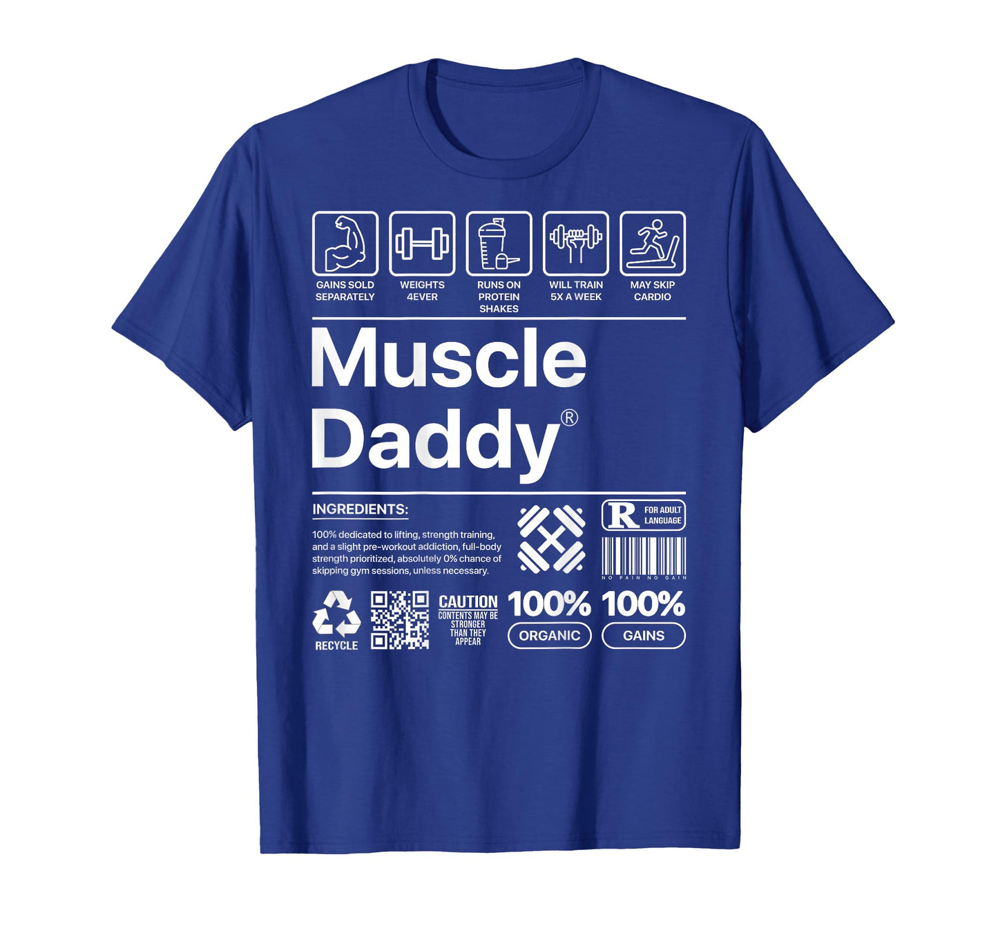 Funny Muscle Daddy For Workout Gym lover and Bodybuilder T-Shirt
