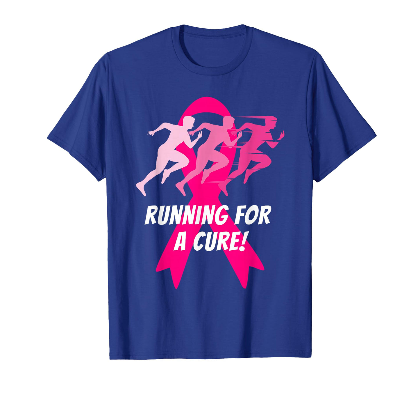 Running for a Cure Pink Ribbon Breast Cancer T-Shirt