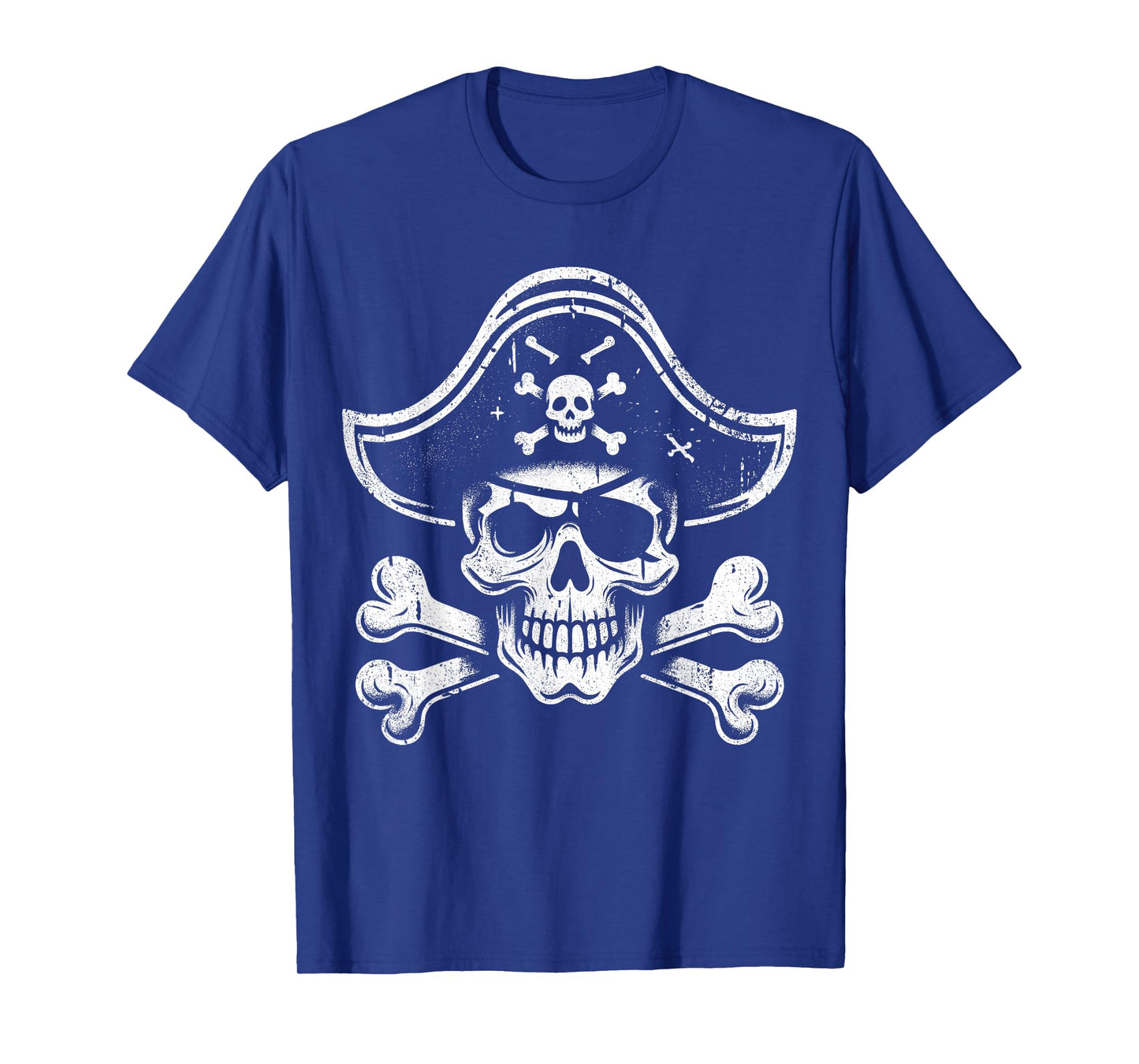 Vintage Pirate Skull Captain Tee - Roger Jolly Crossbones T-Shirt
