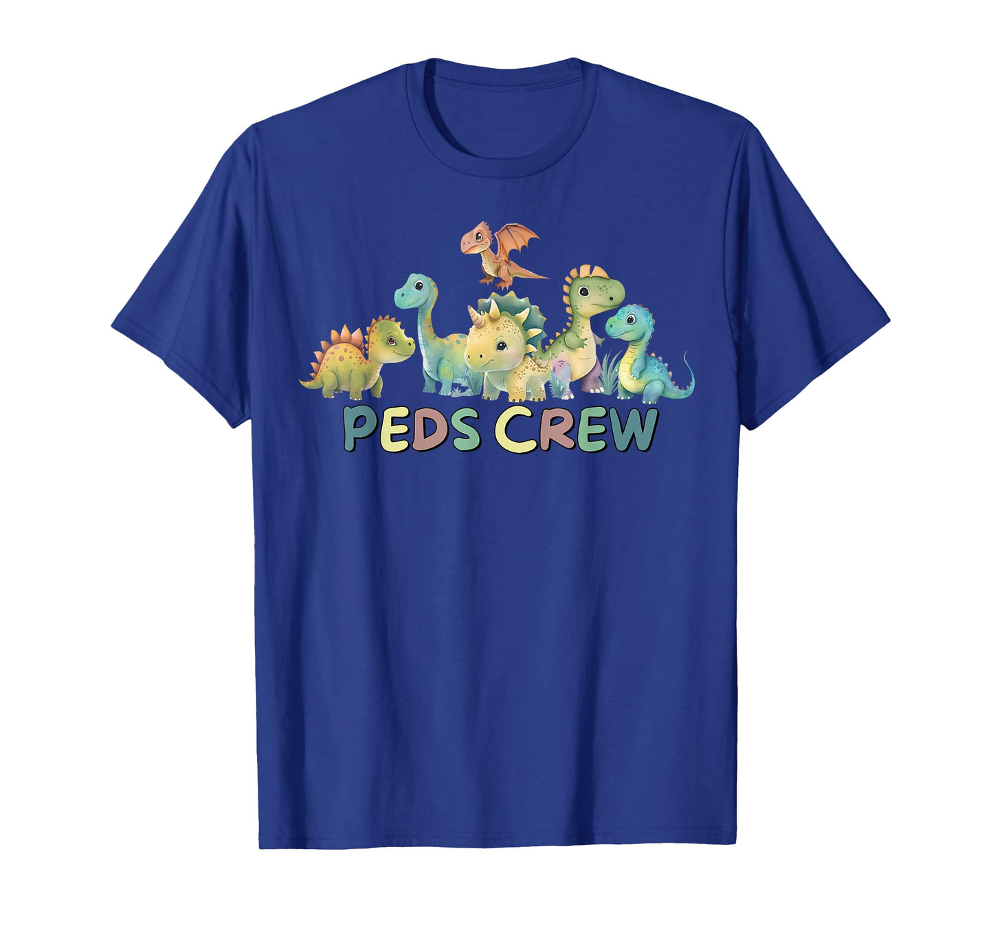 PEDS Crew Pediatric Nurse Appreciation Cute Dinosaurs T-Shirt