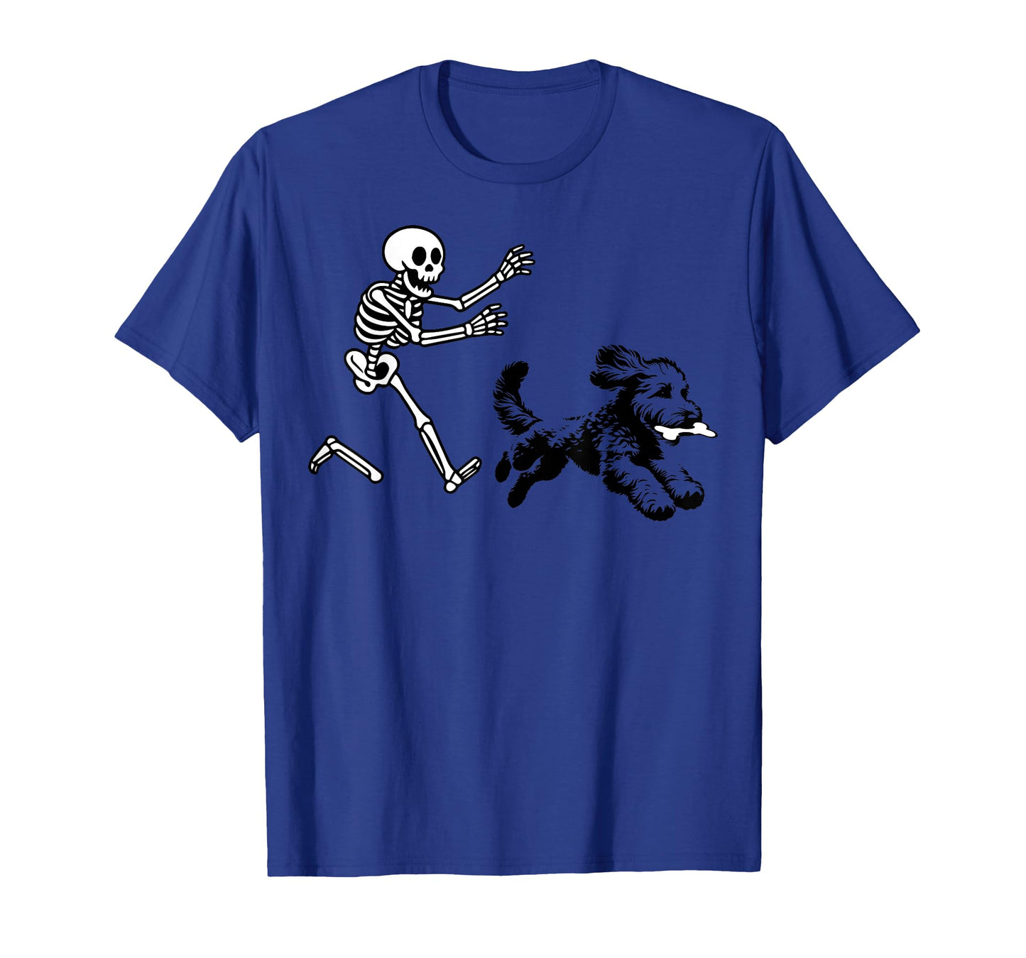 Funny Doodle Running Skeleton Halloween T-Shirt