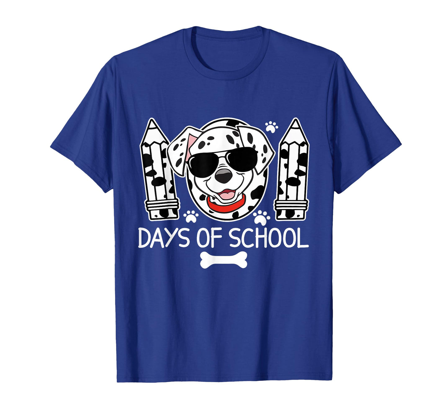 100 Days Smarter Dalmatian Dog 100 Days Of School Kids Boys T-Shirt