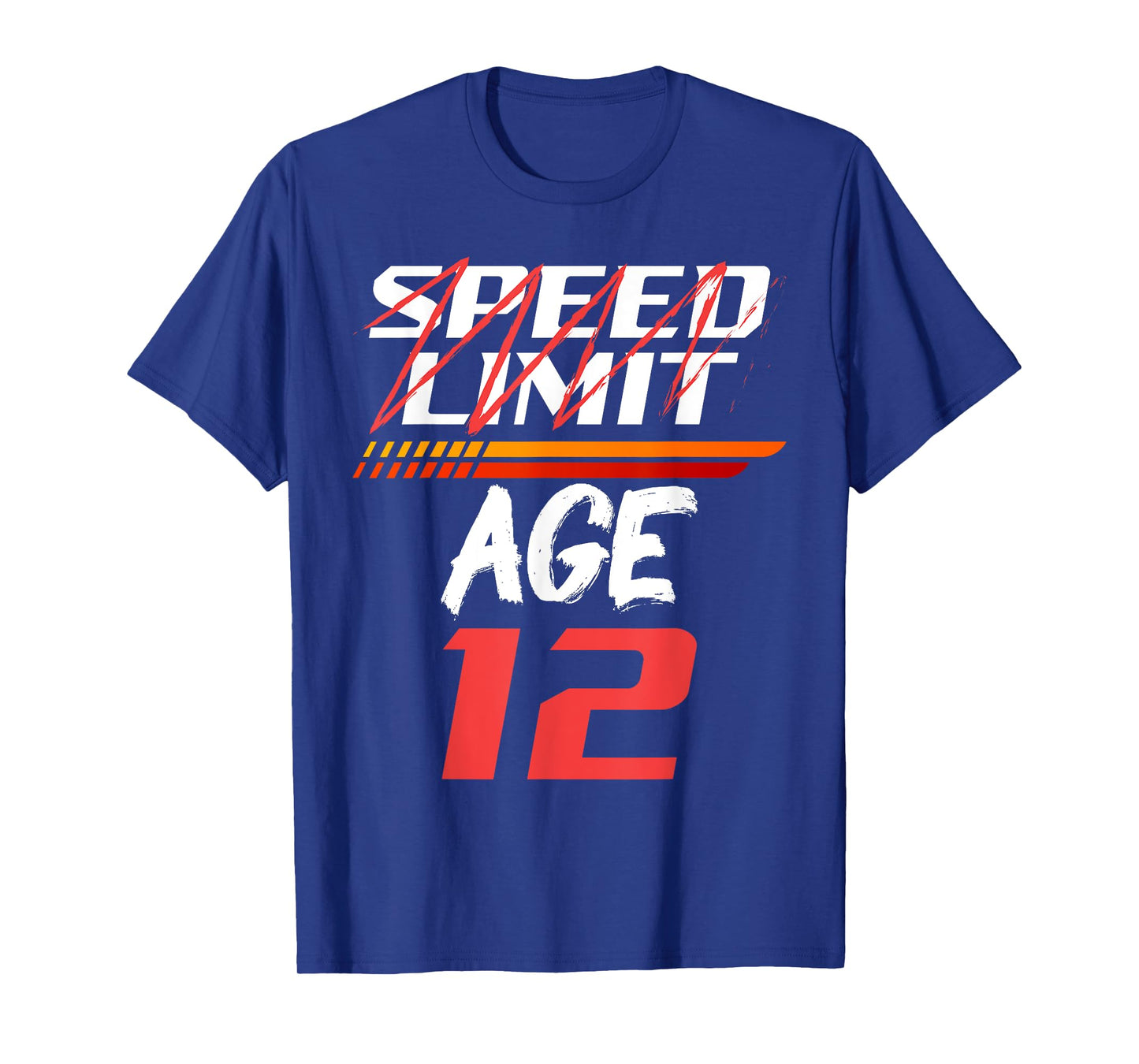 Speed Limit Age 12 Fast Lane of Life Birthday T-Shirt