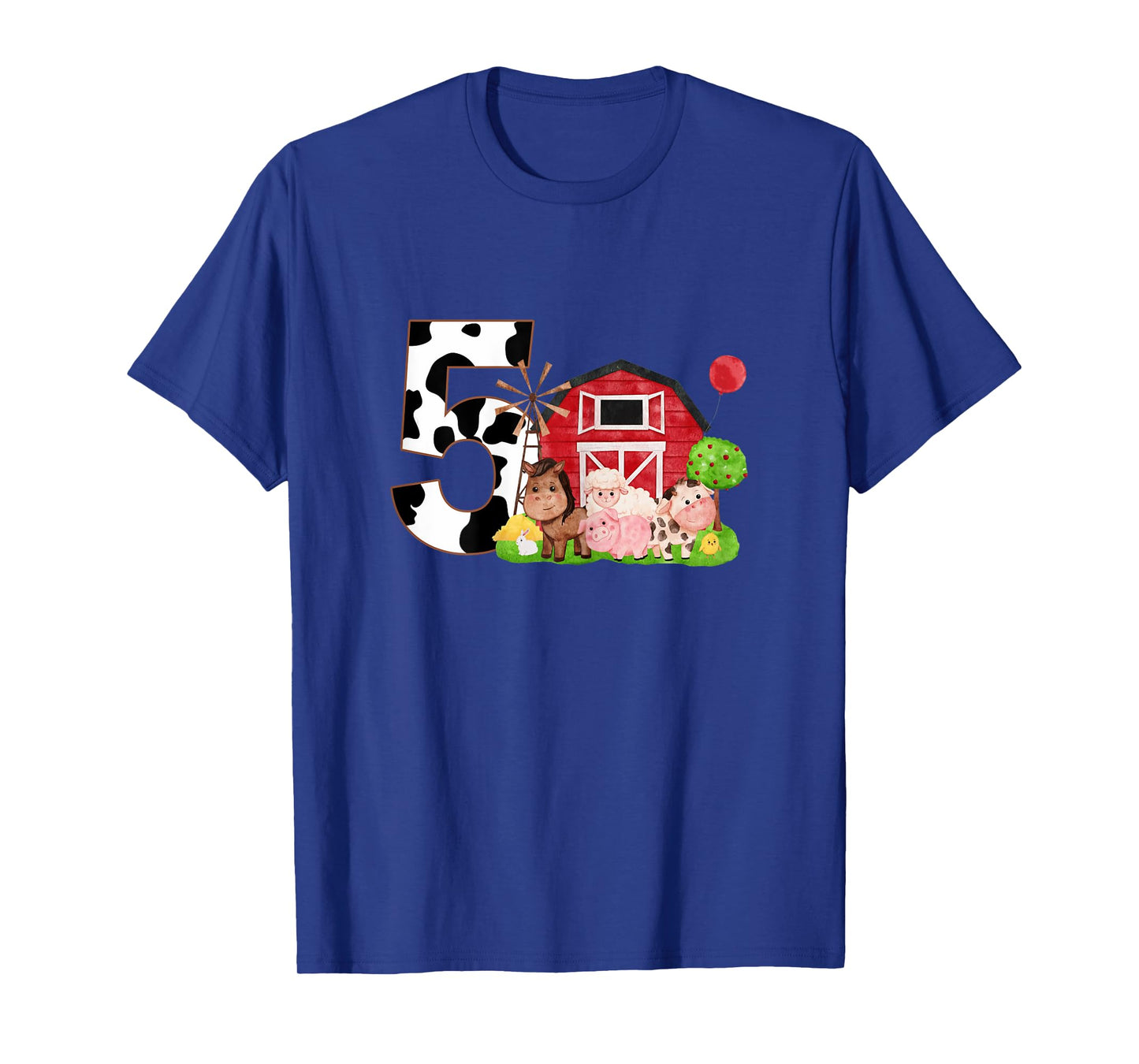 Oink Baa Neigh Cluck Moo I'm 5 Yrs Old Farm Theme Birthday T-Shirt