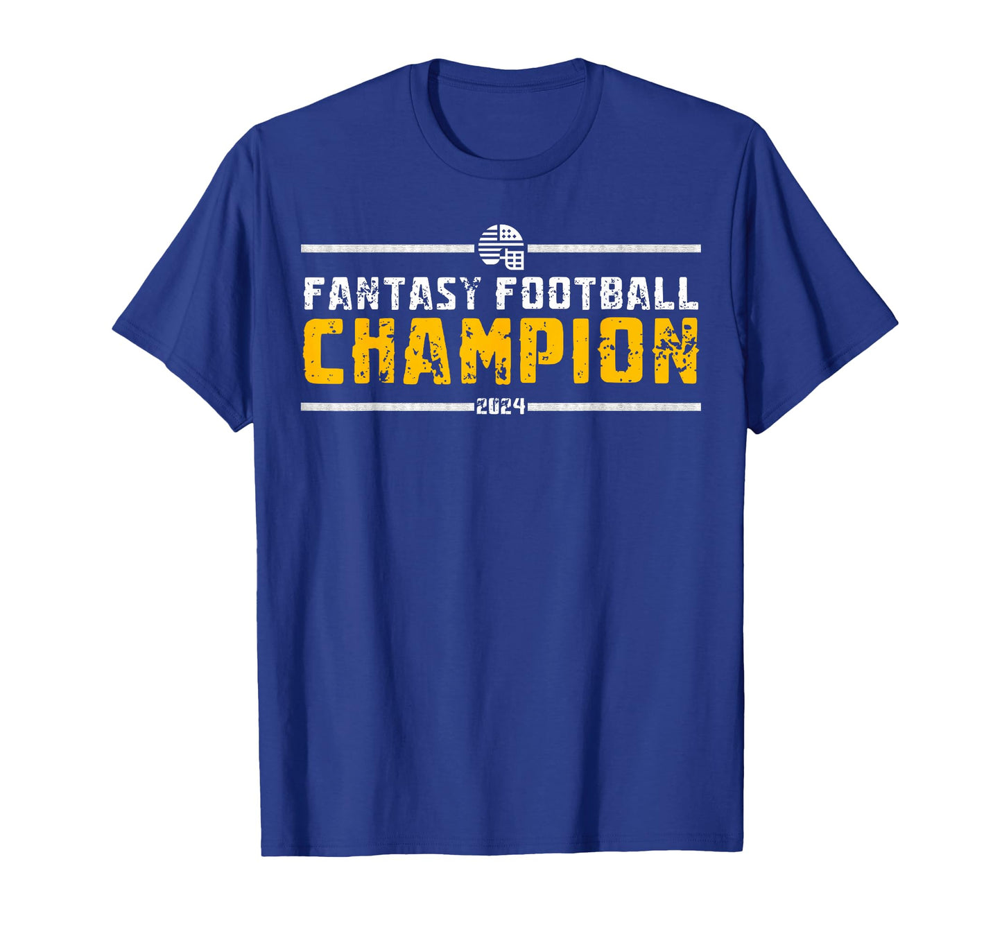 Fantasy League Champ 2024 Winner Fantasy Football Champion T-Shirt, Small, Black