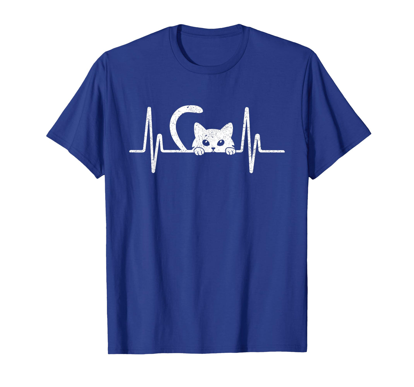 Cat Heartbeat Shirt Cute Kids Men Women Cat Lover Heart Beat T-Shirt