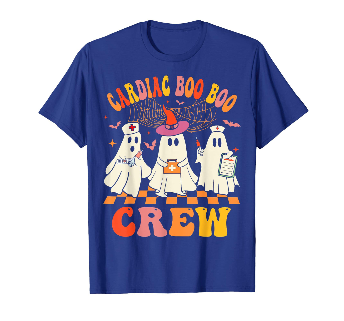 Halloween Cardiology Nurse Costume Cardiac Boo Crew Nurse T-Shirt