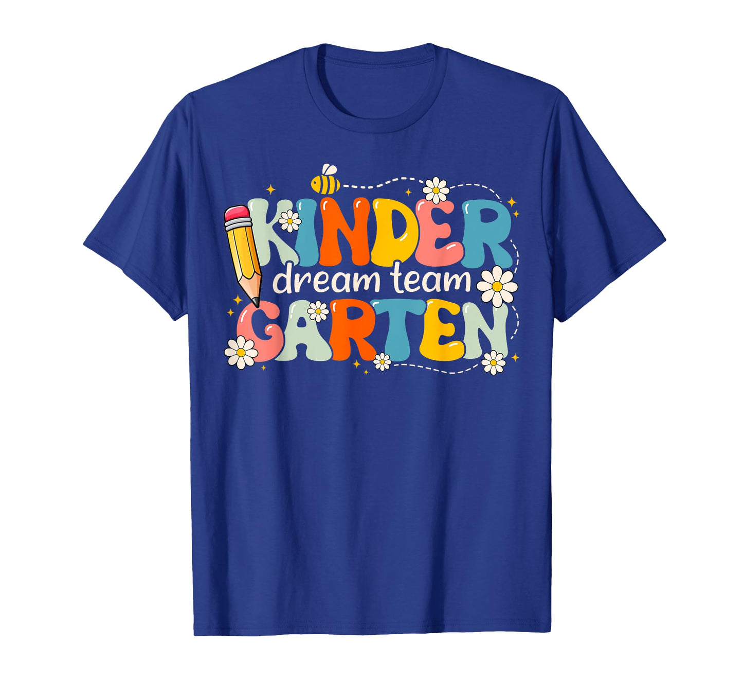 Kindergarten Dream Team Groovy Retro Kinder Back To School T-Shirt