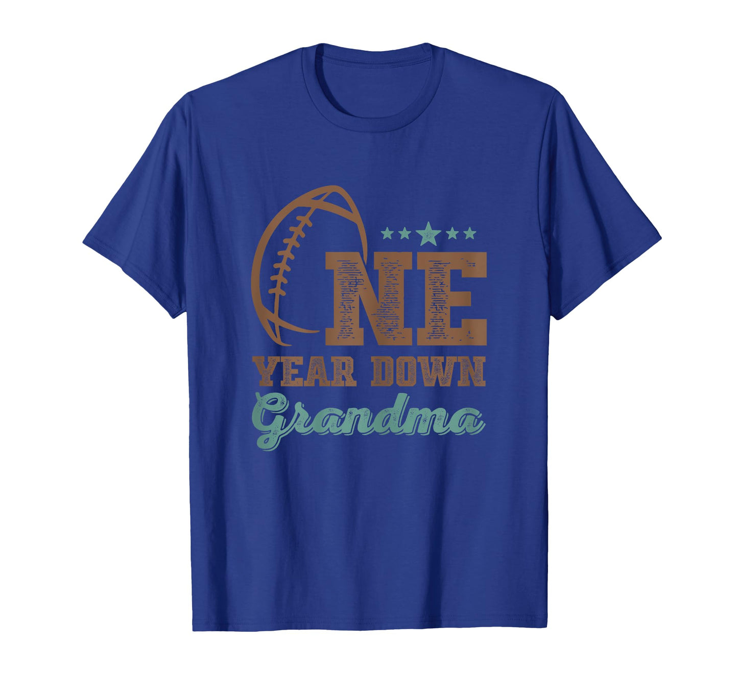 Grandma Of The Birthday Boy 1st Year Down Birthday Football T-Shirt