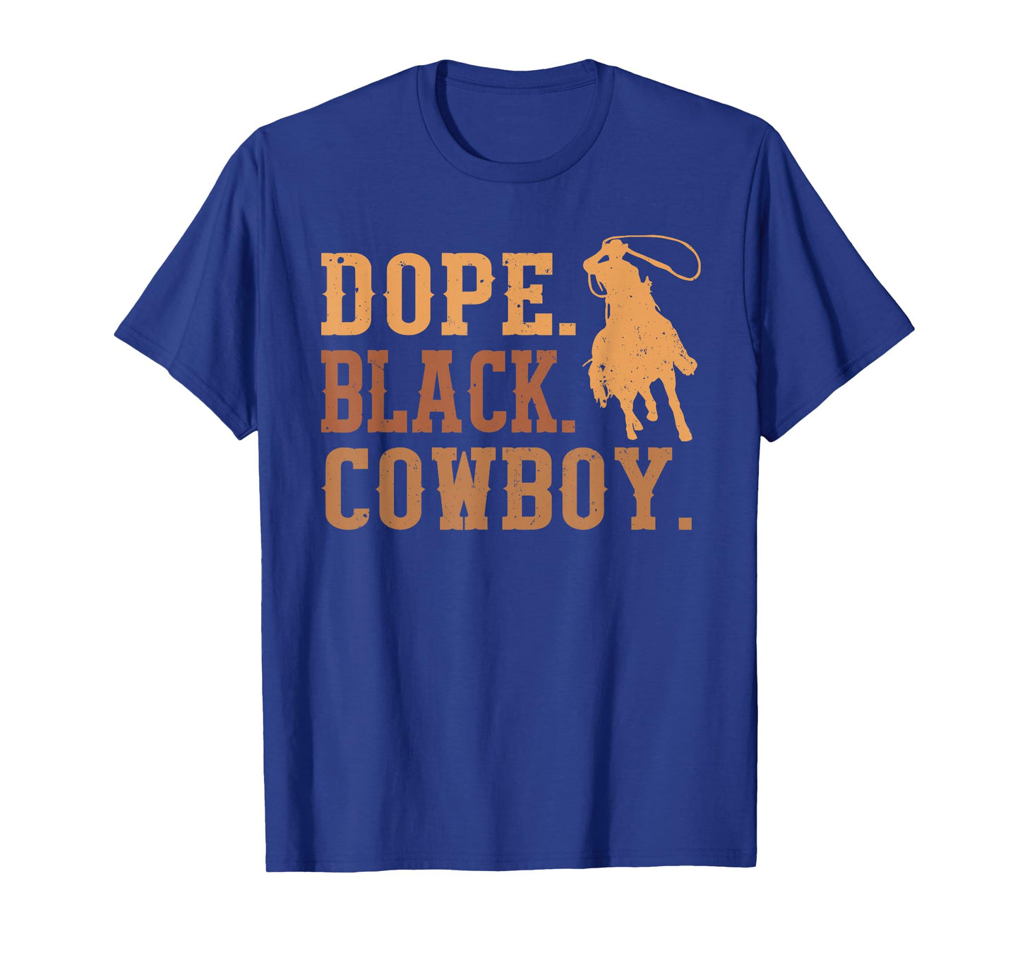 Dope Black Cowboy Melanin Black African Rodeo Cowboy T-Shirt