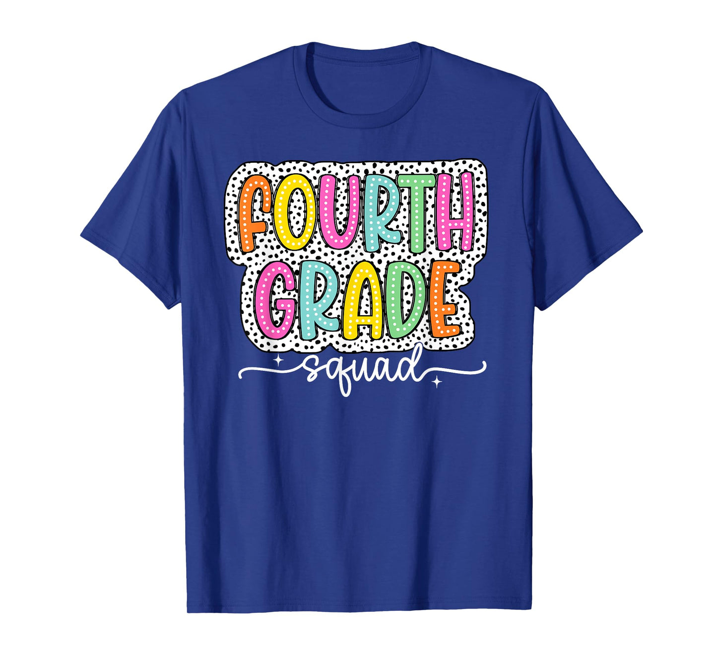 4th Fourth Grade Squad Back to School Dalmatian Dots T-Shirt