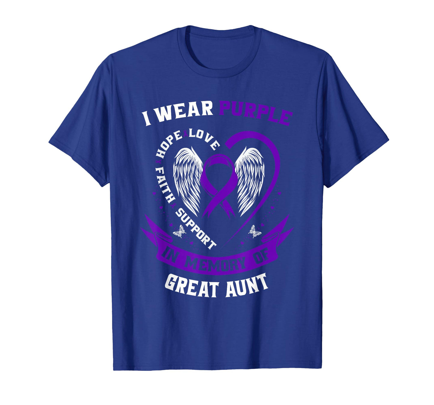 Alzheimers Awareness Products Purple Ribbon Great Aunt Gifts T-Shirt