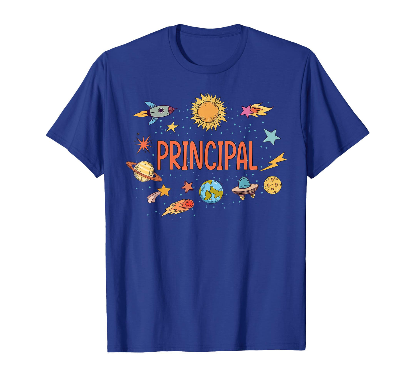 Principal Rocket Blast Off Outer Space Teacher Men Women Kids T-Shirt