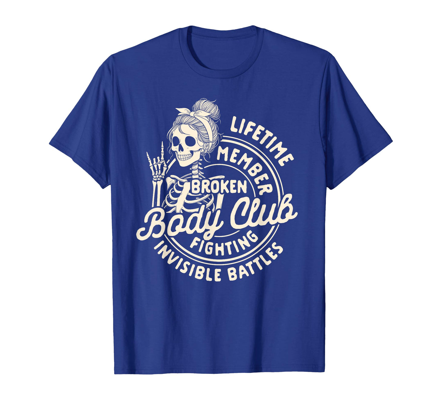 Chronic Illness Spoonie Lifetime Member Broken Body Club T-Shirt